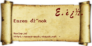 Eszes Énok névjegykártya